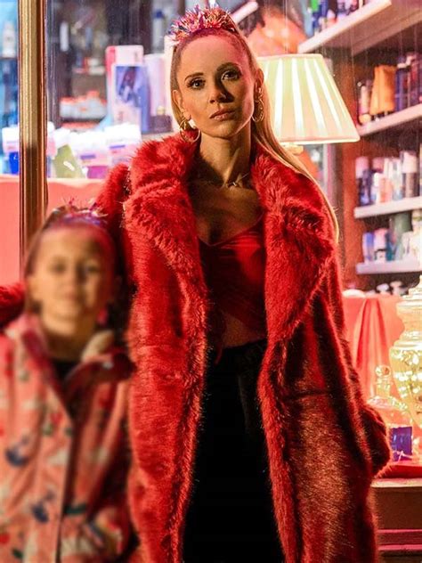 Ted Lasso Keeley Jones Red Fur Coat Leathers Jackets Uk London