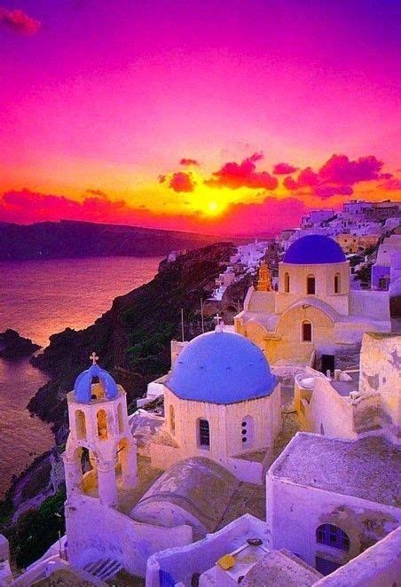 Coucher De Soleil Sur Santorin Travel Dreams Places To Travel Places To See