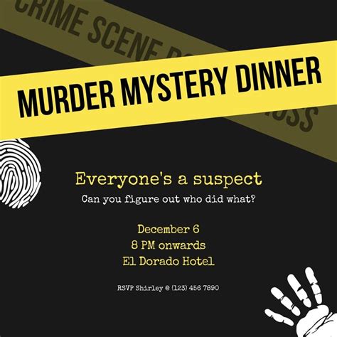 Murder Mystery Dinner Invitation Template | TUTORE.ORG - Master of ...