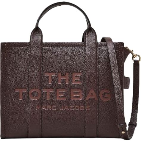 Marc Jacobs The Leather Medium Tote Bag Ganache • Pris