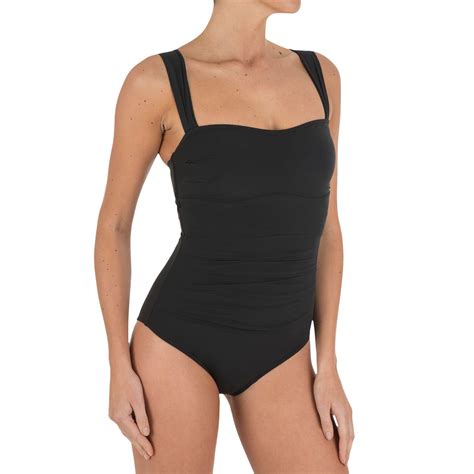 Olaian Maillot de bain 1 pièce femme gainant à effet ventre plat DORA