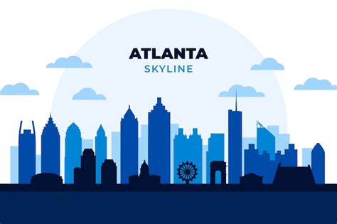 Atlanta Skyline Svg Files Vectors & Illustrations for Free Download