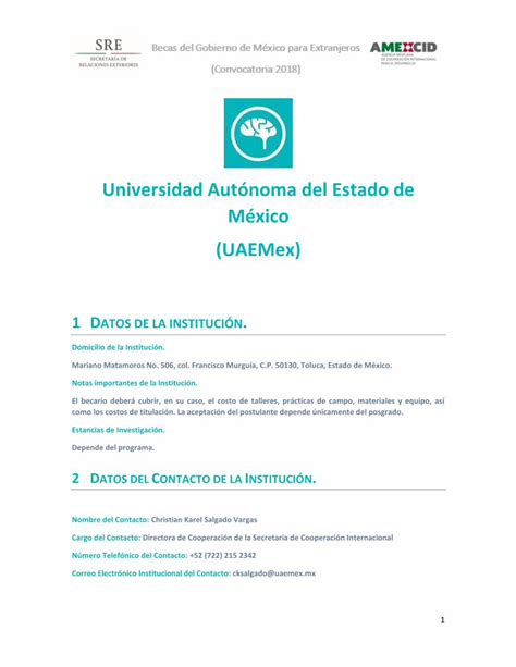 PDF Universidad Autónoma del Estado de México UAEMex 1