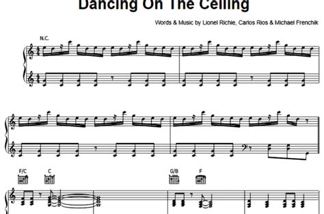 Lionel Richie Dancing On The Ceiling Free Sheet Music Pdf For Piano The Piano Notes