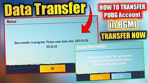 How To Transfer Your Pubg Mobile Account In To Bgmi Data Transfer