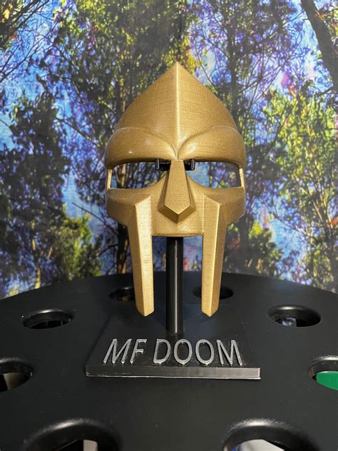 Mf Doom Mask Custom Stand Multiple Sizes Etsy