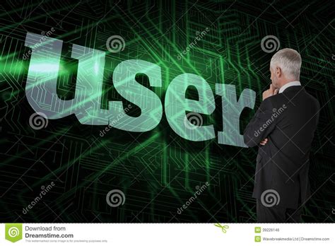 User Against Green And Black Circuit Board Stock Photo Image Of Board