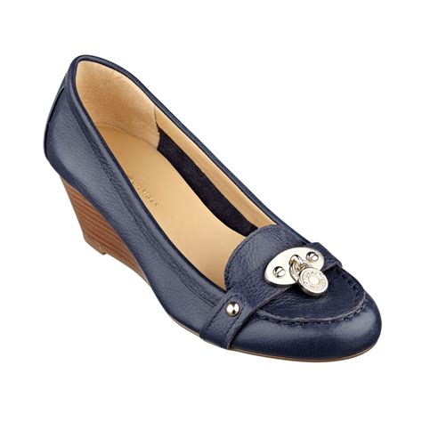 Tommy Hilfiger Womens Kree Wedge Pumps In Blue Navy Lyst