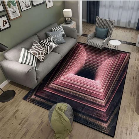 Amazon Lhomkcv D Area Rug Bottomless Hole Optical Illusion Carpet