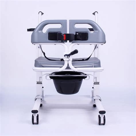 Fast Assemble Patient Lift And Transfer Chair Commode Transport Wheelchair For Bedridden Patient