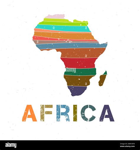 Diseño de mapas de África Forma del continente con hermosas ondas