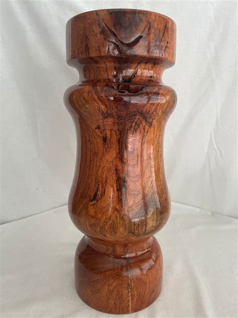 Large Texas Mesquite Wood Vase Etsy