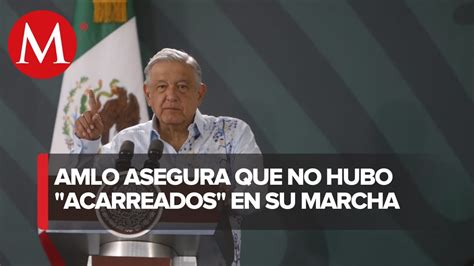 AMLO afirma que no hubo acarreados el sábado en el Zócalo de CdMx acá