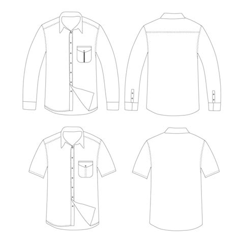 Conjunto De Vectores De La Camisa Vector Premium