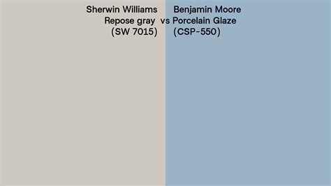 Sherwin Williams Repose Gray Sw 7015 Vs Benjamin Moore Porcelain Glaze Csp 550 Side By Side