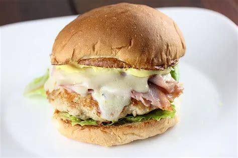 Chicken Cordon Bleu Burger Recipe Blogchef