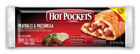 Nestle Hot Pockets Meatballs And Mozzarella Stuffed Sandwich Ounce