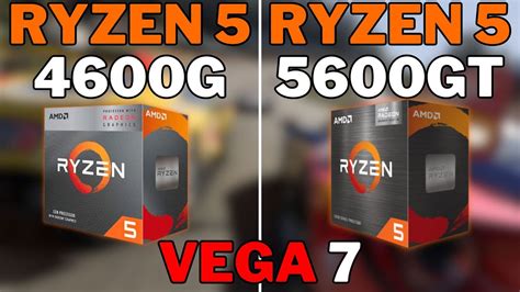 Ryzen 4600G vs Ryzen 5 5600GT Testes sem Placa de Vídeo dedicada