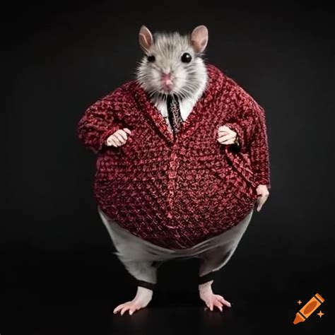 Funny image of a rat dressed like a mobster on Craiyon