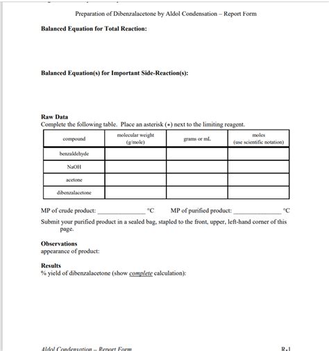 Solved Preparation Of Dibenzalacetone By Aldol Condensation Chegg