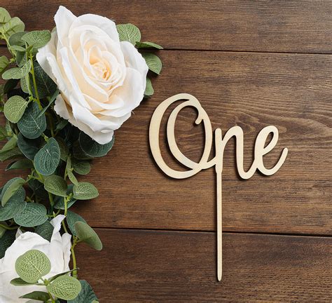 Cake Topper One Year Old One Cake Topper Rustic Wood Cake Topper First