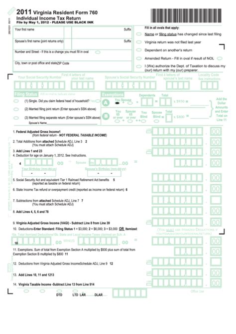 2023 Va Tax Form 760 Instructions