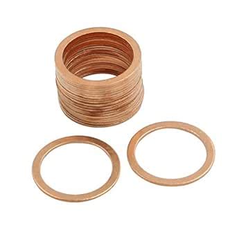 X Autohaux Pcs Mm Inner Diameter Copper Washers Flat Sealing