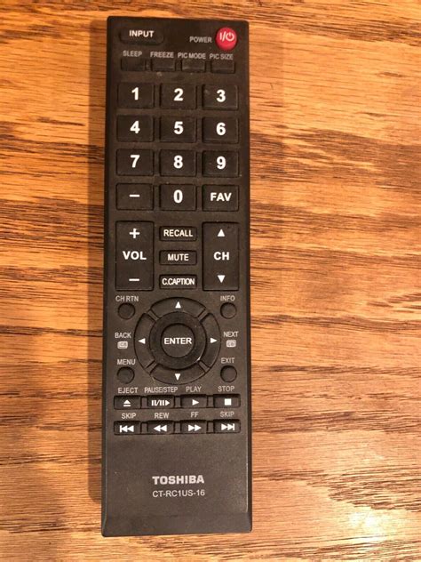 OEM Toshiba CT RC1US 16 TV Remote Control For Toshiba LED HDTV Cleaned