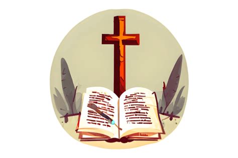 Open Bible With Cross