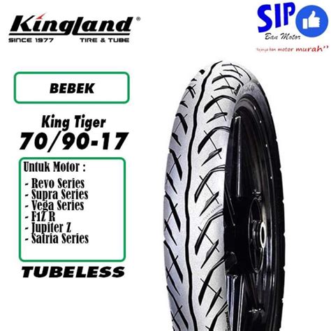 Jual Ban Motor Bebek Kingland King Tiger Tubeless Di Seller