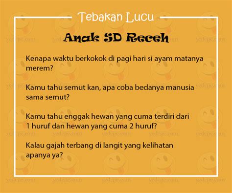 Tebak Tebakan Lucu Anak SD | Cerita Lucu, Komik Lucu dan Humor Terbaru