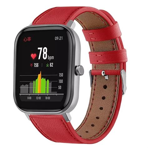 Correa Cuero Xiaomi Amazfit Gts Rojo Correasmartwatch Es