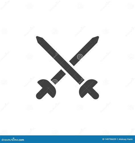 Fencing Swords Vector Icon Stock Vector Illustration Of Filled 149796659