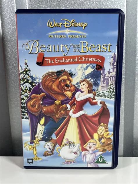 WALT DISNEY BEAUTY And The Beast Video VHS Enchanted Christmas U New