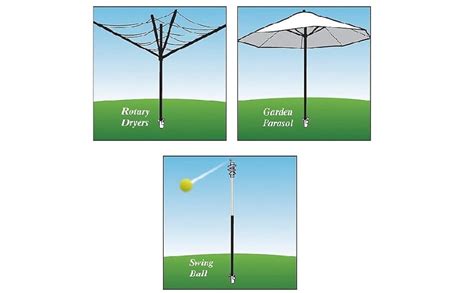 Coopers Of Stortford Parasol Rotary Washing Line Ground Spike Screw