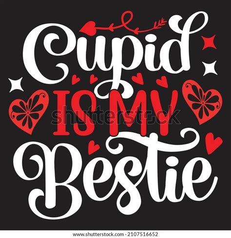 Cupid My Bestie Valentines Day Svg Stock Vector Royalty Free