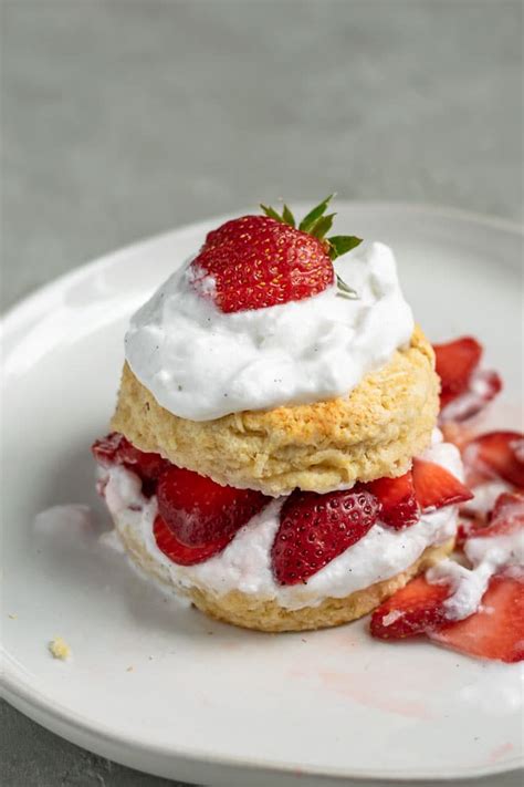 Vegan Strawberry Shortcake With Brandy Soaked Strawberries And Vanilla