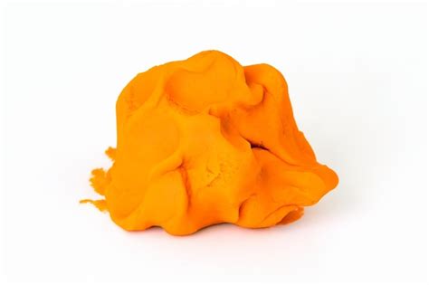 Premium Photo Orange Colorful Play Dough For Kids On White Background