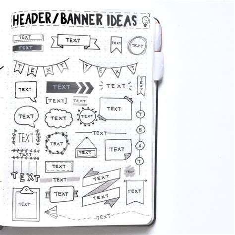 13 Bullet Journal Header And Banner Ideas To Try Out TheFab20s