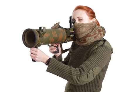 Rpg 로켓 발사기와 소녀 용병 용병에 대한 스톡 사진 및 기타 이미지 용병 계급 공격성 Istock