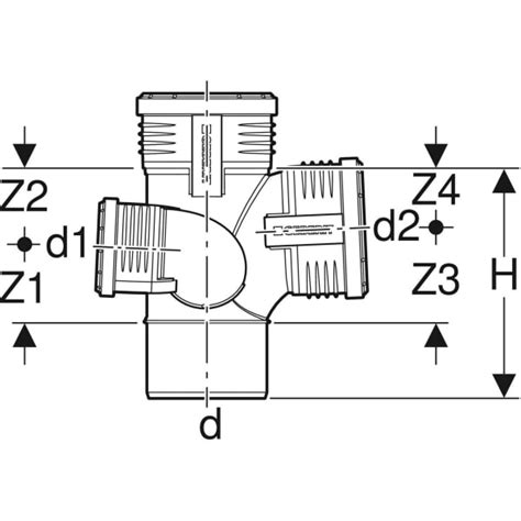 Geberit Silent Pp Duct Branch Fitting Swept Entry Right