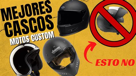 Tipos De CASCOS Para MOTOS CUSTOM Escoger Casco Para Moto YouTube