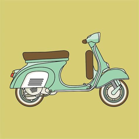 Vecteurs Et Illustrations De Scooter Dessin En T L Chargement Gratuit