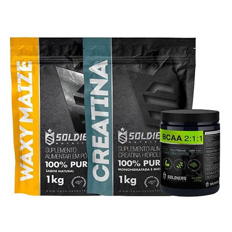 Kit Bcaa Em P G Creatina Monohidratada Kg Waxy Maize Kg