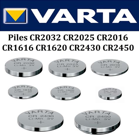 Piles Boutons VARTA CR2032 CR2025 CR2016 3V Lithium EBay