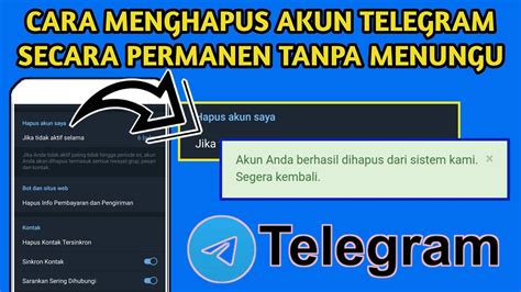 Cara Menghapus Akun Telegram Secara Langsung Dan Permanen Tanpa Menuggu