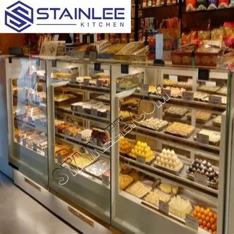 Stainless Steel Glass Sweet Display Counters For Restaurant At Rs