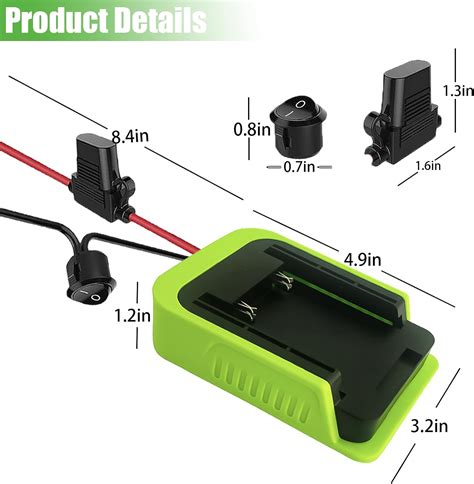 Adaptador de bricolaje para rueda eléctrica Ryobi 40 V batería de iones