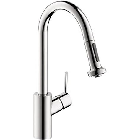 Hansgrohe HG Kitchen Chrome Single Handle Pull-down Kitchen Faucet with ...