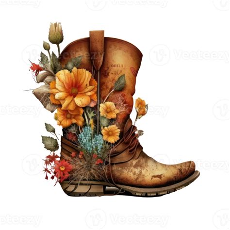 Watercolor Cowgirl Boots Png